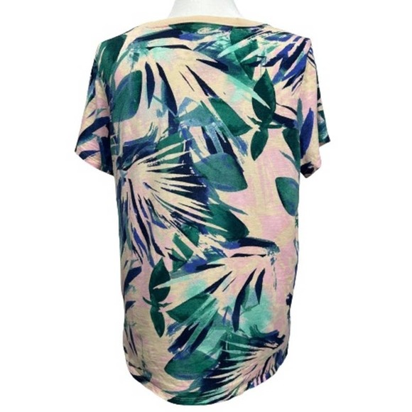Torrid Palm Print Classic Soft Slub Crew Neck Tee Size‎ 0/LARGE - Picture 6 of 10